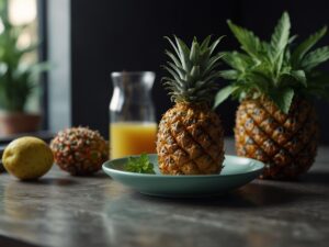 Suco Detox Refrescante de Abacaxi e Hortelã para sua Saúde